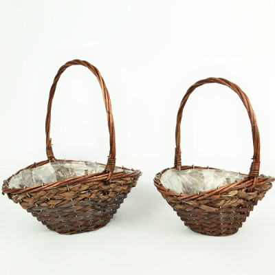 FSC BSCI natural material weaving crafts handmade wood willow basket