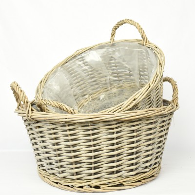 natural wild strong wicker willow  basket BSCI FSC handmade weaving home storage flower basket