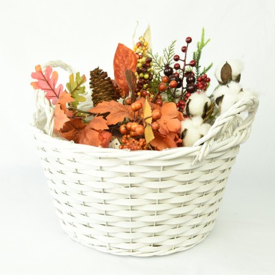 FSC BSCI natural wiilow wood chip basket handmade weaving garden basket